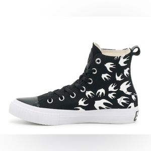 Women ‘s Sz 7 (Euro Sz 40) Alexander McQueen MCQ High-top Sneakers Black/White